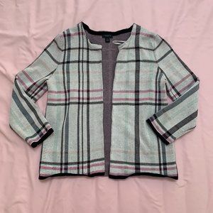New Ann Taylor Plaid Sweater Jacket